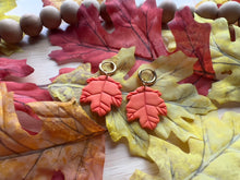 Load image into Gallery viewer, Maple Leaf Earring Charm - Orange
