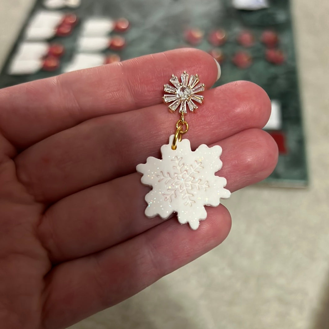 Double Snowflake Earrings